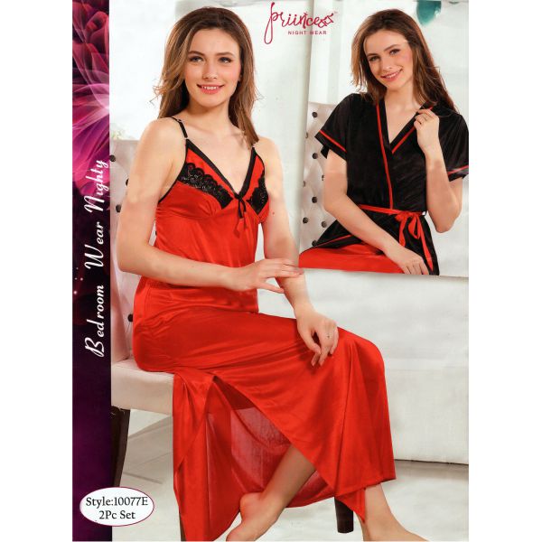 Fashionable Two Part Nighty-10077 E